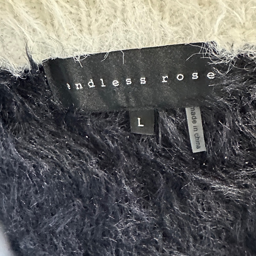 Endless Rose Black and Cream Teddy Jacket - Picture 7 of 8